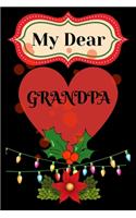 my dear grandpa: best grandpa gift, gift for grandpa, Christmas gift grandpa, line journal notebook