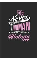 Never Underestimate A Woman Who Teach Biology