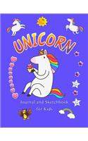 Unicorn Journal and Sketchbook for Kids: With many MORE UNICORNS INSIDE - Cute Christmas Stocking Stuffers Gift for Kids - 8.5x11, 108 pages - Lined & Blank pages for Ideas, Notes & Doodlin