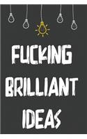 Fucking Brilliant Ideas: Blank Lined Journal Notebook / Journal Gift, 120 Pages, 6x9, Soft Cover, Matte Finish