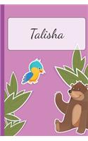 Talisha: Personalized Name Notebook for Girls - Custemized 110 Dot Grid Pages - Custom Journal as a Gift for your Daughter or Wife -School or Christmas or Bi