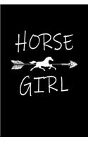 HORSE girl funny arrow girl: Blank Lined Notebook Journal for Work, School, Office - 6x9 110 page