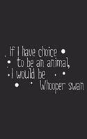 If I have choice to be an animal, I would be Whooperswan