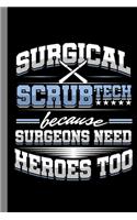 Surgical Scrub: Surgery Gift For Surgeons (6"x9") Dot Grid Notebook To Write In