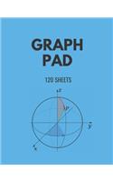 Graph Pad 120 sheets: Maths paper and equipment - lined graph paper notebook