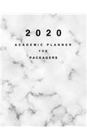 2020 Academic Planner for Packagers: 8.5x11" 2020 Weekly And Monthly Marble Academic Calendar With Yearly Planner