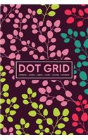 Dot Grid Notebook - Journal- Libreta - Cahier - Taccuino - Notizbuch: 110 Dotted Pages of Bullets for Journaling, Note Taking or to Create Your Own Planner, Organizer or Diary: Botanicals in Pink & Teal 044-1