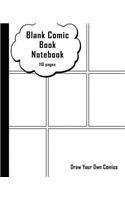 Blank Comic Book Notebook: Draw Your Own Comic Book for Kids Teens and Adults Small (7.5 x 9.25) Sketchbook Panelbook Templates Drawing Sketching Journal