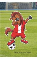 Dabbing Horse Soccer Player Journal: Journal Notebook Planner Dot Grid, 100 Dotted Pages (6" X 9") Journaling, Sketching, Taking Notes