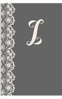 Z: Monogrammed Journal Vintage Lace with Monogram Personalized Letter 'z'