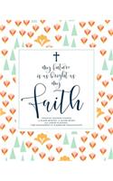 My Future Is as Bright as My Faith, Undated Teacher Planner: Pretty Floral & Navy Calligraphy Inspirational Christian Quote Teaching Lesson Planning Calendar Book