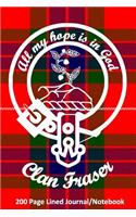 Clan Fraser 200 Page Lined Journal/Notebook