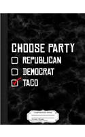 Taco Party Composition Notebook: College Ruled 93/4 X 71/2 100 Sheets 200 Pages for Writing