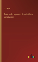 Essai sur les arguments du matérialisme dans Lucrèce