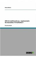 Gfk-Fernsehforschung - repräsentativ für deutsches TV-Verhalten?