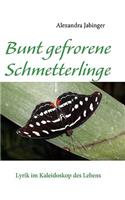 Bunt gefrorene Schmetterlinge