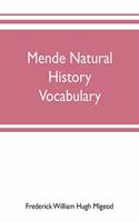 Mende natural history vocabulary