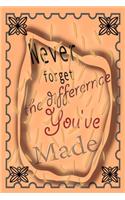 Never Forget The Difference You've Made