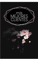 Mis mejores clientes: Cuaderno a completar para grabar conversaciones con (nuevos) clientes - Motivo: Flor Negra