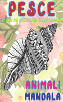 Libro da colorare per bambini - Mandala - Animali - Pesce