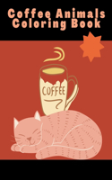 Coffee Animals Coloring Book
