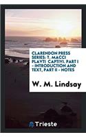 CLARENDON PRESS SERIES: T. MACCI  PLAVTI