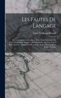 Les Fautes De Langage