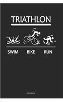 Triathlon Swim Bike Run Notebook