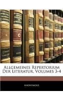 Allgemeines Repertorium Der Literatur, Dritter Band: (German)