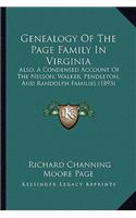 Genealogy of the Page Family in Virginia