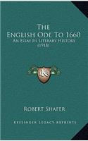 The English Ode To 1660