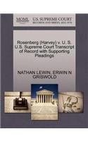 Rosenberg (Harvey) V. U. S. U.S. Supreme Court Transcript of Record with Supporting Pleadings
