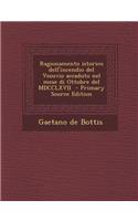 Ragionamento Istorico Dell'incendio del Vesuvio Accaduto Nel Mese Di Ottobre del MDCCLXVII