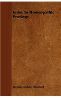 Index to Homeopathic Provings