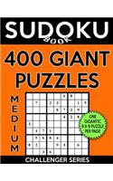 Sudoku Book 400 Medium GIANT Puzzles: Sudoku Puzzle Book With One Gigantic Large Print Puzzle Per Page, One Level of Difficulty