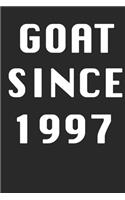 GOAT SINCE 1997 Notebook Birthday Gift
