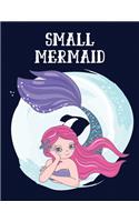 Small Mermaid: Cute Notebook for Girls Teens Kids Journal College Ruled Blank Lined (8.5 x 11") Large nootbook School Diary Softback Cover Mermaid Lover Gifts