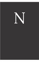 Buchstabe N Notizbuch: A5 Notizbuch Blanko 120 Seiten - Notizblock - Tagebuch - Terminplaner - Schreibheft für Notizen 6x9