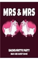 MRS & MRS Bachelorette Party Mad Libs Guest Book