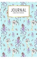 Journal Lined Notebook: Mermaid Mom Pregnancy Baby Shower Gift - Blank Lined Journal - Gratitude Journal - 6" x 9" 100 Pg -Motivational Quotes - Self-Care - Diary - Gift