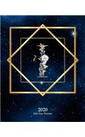 I - 2020 One Year Planner: Elegant Monogram Gold Initial Galaxy Stars Dark Blue Night Sky - Jan 1 - Dec 31 2020 - Weekly & Monthly Planner + Habit Tracker + Vision Board + Dot