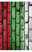 The Flag of Bulgaria on a Brick Wall Journal: Take Notes, Write Down Memories in this 150 Page Lined Journal