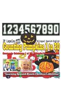 Counting Pumpkins 1 to 20. Bilingual Spanish-English