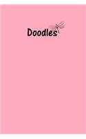 Doodles Journal - Great for Sketching, Doodling, Project Planning or Brainstorming: Medium Ruled, Soft Cover, 6 x 9 Journal, Pale Pink, 100 Pages