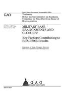 Military base realignments and closures