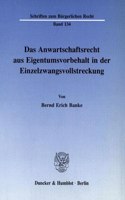 Das Anwartschaftsrecht Aus Eigentumsvorbehalt in Der Einzelzwangsvollstreckung