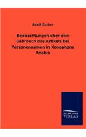 Beobachtungen über den Gebrauch des Artikels bei Personennamen in Xenophons Anabis