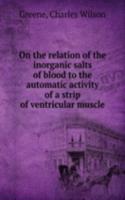 On the relation of the inorganic salts of blood to the automatic activity of a strip of ventricular muscle