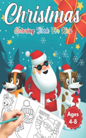 Christmas Coloring Book for Kids Ages 4-8: Cute Children's Christmas Gift or Present for Toddlers & Kids - Beautiful Pages to Color with Santa Claus, Reindeer, Snowmen (Animals) Fun, Easy, an