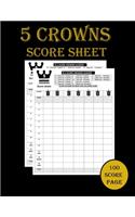 5 Crowns Score Sheet